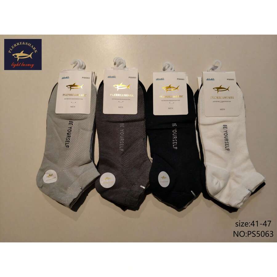 PLERRE&SHARK Pack de 12 calcetines bajos hombre, suaves y absorbentes(Talla única) - Multicolor - Ver 1