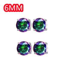 2PCS Magnetic Ear Clips Stud Earrings Non Piercing Strong Magnet Fake Piercing Women Men Black Silver Jewelry Clip Earrings Jewelry Stainless Steel Set 6/8mm Magnetic Stud Earrings For Men Women Non-Piercing Clip-On Earrings Magnet Ear Jewelry