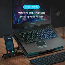 Lenovo ZJA8 極靜散熱支架 3檔無雜訊模式（＜20dB） 人體工學8檔調節 防滑矽膠托墊 商務本/創意本全能伴侶 - 黑色 - 查看 3