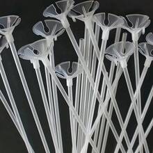 50/100个塑料气球夹和杆，适用于婚礼、生日、周年纪念、派对、简易透明气球拱门 - 透明色 - 查看 1