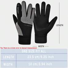 Guantes térmicos de invierno a prueba de agua y viento, con pantalla táctil, antideslizantes y con calefacción para mantener las manos calientes para senderismo, conducción, running y ciclismo