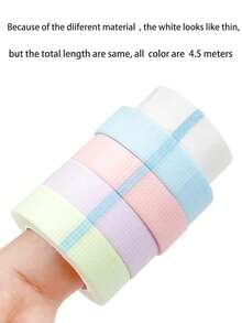 1 Roll Makeup Tools Set, Includes Eyeshadow Stickers, Breathable Eyeliner Pen, Eyelash Extension Paper Stickers, Invisible Face Makeup Tape, Instant Face Practice Makeup Tape, Face Lifting Plastic Tape, Eyeshadow Tape, Eyeliner Pen Tape (1.25cm*4.5m), Makeup Tools, Eyelash Tools, Face Lifting Tools - Multicolor - View 6