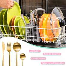 Juego De Cubiertos De 24 Piezas Cuchillo,Tenedor Y Cuchara,Juego De Cubiertos Para 6 Personas,Cubiertos Acero Inoxidable De 24 Piezas Incluye Cuchillos,Tenedores,Cucharas Espejo Pulido,Juego De Cubierto Para Cocina, Restaurante,Hotel,Apto Para El Lavavajillas (oro) - Dorado - Ver 11