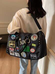 Retro Commuter New Multi-Function Handbag, Travel Bag, Large Capacity Short-Distance Business Trip Bag, Travel Bag, Luggage Storage Bag, Carry-On Bag, Dry And Wet Separation, Lightweight, Student Large Tote Bag, Simple Multi-Function Gym Bag, Shoulder Strap Commuter Travel Bag Bag For School School Accessories School Stuff Travel Essentials Holiday Vacation Duffle Bag Luggage Suitcase Travel Bag For Women