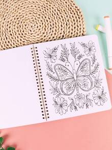 1本精美成人水彩画放松书 - 搞笑脏话花卉图案涂色书，让你捧腹大笑 - 完美的圣诞节减压礼物 - 彩色 - 查看 8