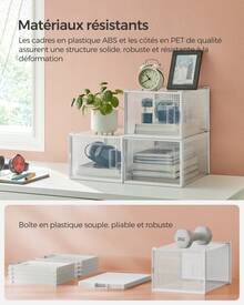 SONGMICS Shoe Boxes - Blanco - Ver 7