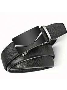 男士休闲腰带，时尚腰带，男士自动扣腰带，合金扣，韩版时尚男士腰带，纯休闲新款，适合中青年，商务休闲皆宜，可作为礼物送给朋友和父亲，精美礼品腰带，豪华包装，休闲、商务、男友、丈夫、父亲、爸爸等男士礼物