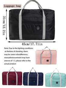 1pc Foldable Large Capacity Travel Bag, Lightweight Luggage Duffel Bag Suitable For Sports, Travel, Vacation, Back To School, Weekend Trip, Overnight, Travel Storage, Airport Travel Clothes, Travel Essentials, Luggage Bag, Christmas Gift Ideas, For Women, Girls, Mom, Mother's Friend, Birthday, Fitness Bag, Sports Bag, Training Bag, Holiday, Thanksgiving, Thank You Gift