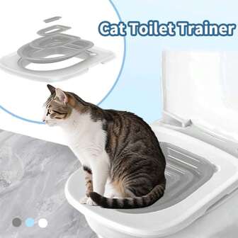 1 pezzo Toilette per gatti chiudibile e pieghevole in ABS con sedile di addestramento