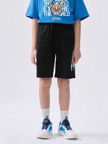 Balabala Boys' Quick-Dry Shorts, Breathable Summer Five-Point Pants, 2025 New Arrival - Black - View 4