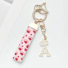 1 件锌合金钥匙扣，采用印花 PU 皮革设计，搭配闪亮皇冠字母吊坠，防锈涂层，适合悬挂车钥匙、钥匙等。它与任何东西相匹配，是引领潮流的必备品！ - 彩色 - 查看 12