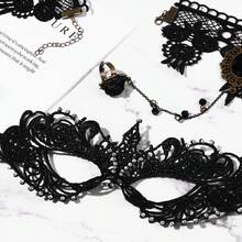 JEWELRYWE Women's Lace Masquerade Mask Set, Venetian Mask With Choker And Bracelet, Face Decoration, Suitable For Halloween/Cosplay/Stage Performance/Wedding Styling Accessories/Carnival/Theme Party - Kiểu 2 - Xem 4