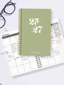 BUBU Lịch/Lịch tháng 2026 - Lịch tháng và tuần từ tháng 1 năm 2026 đến tháng 12 năm 2026, Sổ tay xoắn ốc có danh sách việc cần làm, mục tiêu, ghi chú, đồ dùng học tập cho năm học mới - Nhiều màu - Xem 3