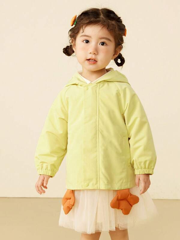 mini bala Boys Girls Hooded Jacket Raglan Sleeve Casual Outerwear