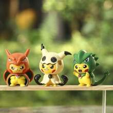 pokemon Ice Cream Series Figurine Pikachu , Duck, Beast, Sweet Cone Ornament Gift(This Has Some Flaws)