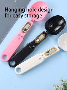 1 pieza Cuchara medidora electrónica para alimentación de mascotas, precisa hasta 0.1g, incluye batería y regla de medición, admite cuatro unidades de medida: gramos, onzas, granos y quilates - Multicolor - Ver 4