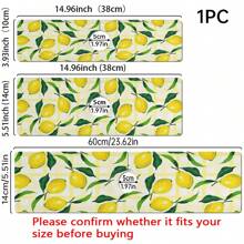 1Pc Lemon Print Kitchen Sink Splash Guard Faucet Mat ,Absorbent Fast Drying Mat Sink Gadgets-Splash For Kitchen, Bathroom,Sink Mat, Dish Drying Mat, Bathroom