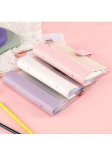 1pc A6 Budget Planning Binder, Suitable For Cash Budget Storage, Photo Album Holder, Minimalist Transparent PVC, Money Saving Organizer Notebook With 6pcs Zipper Bags, 2pcs Labels, 6-Ring Notebook For Adults And Students,Savings Plan,Biweekly Savings Plan,10000 Savings Plan,Savings Strategy