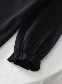 Rochie de fete tinere, cu mâneci lungi și rever blocat în culori, stil dulce și drăguț, potrivită pentru purtare toamnă-primăvară