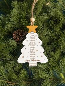 Personalized Xmas Teacher Ornament, Classroom Decor, Personalized Tree, Thank You Gift, Teacher Christmas, Student Names - Multicolor - View 6