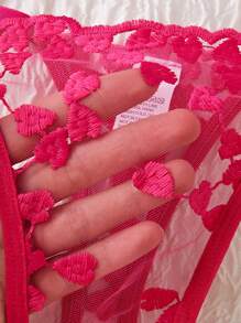 Damen 2-teiliges sexy Spitze Besticktes Lingerie Set, geeignet für den täglichen Gebrauch, Valentinstag, Dates, Raves