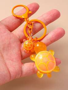 1pc Cute Resin Big & Small Turtle Keychain, Cartoon Animal Backpack Pendant, Mobile Phone Charm - Multicolor - View 13