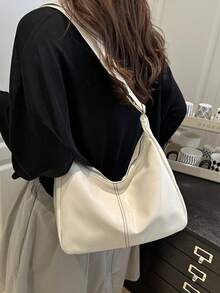 灯芯绒休闲百搭日系单肩斜跨手提包时尚学生简约饺子包