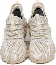 Tenis deportivos para correr para hombre, ligeros, transpirables, de malla - Z71-Beige - Ver 8