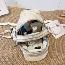 Lightweight Travel Backpack With Removable Shoulder Strap: Nylon Crossbody Bag Waterproof, Practical For Everyday & Outdoor Use, School Backpack - Beige - View 3