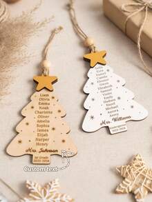 Personalized Xmas Teacher Ornament, Classroom Decor, Personalized Tree, Thank You Gift, Teacher Christmas, Student Names - Multicolor - View 1