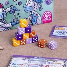 1set,Virus! Roll & Write Card Game - Strategic Dice-Rolling & Writing Challenge For Teens & Adults, Quick 15-20 Minute Pandemic-Themed Board Game With Dice Rolling & Strategic Thinking, Family-Friendly Game