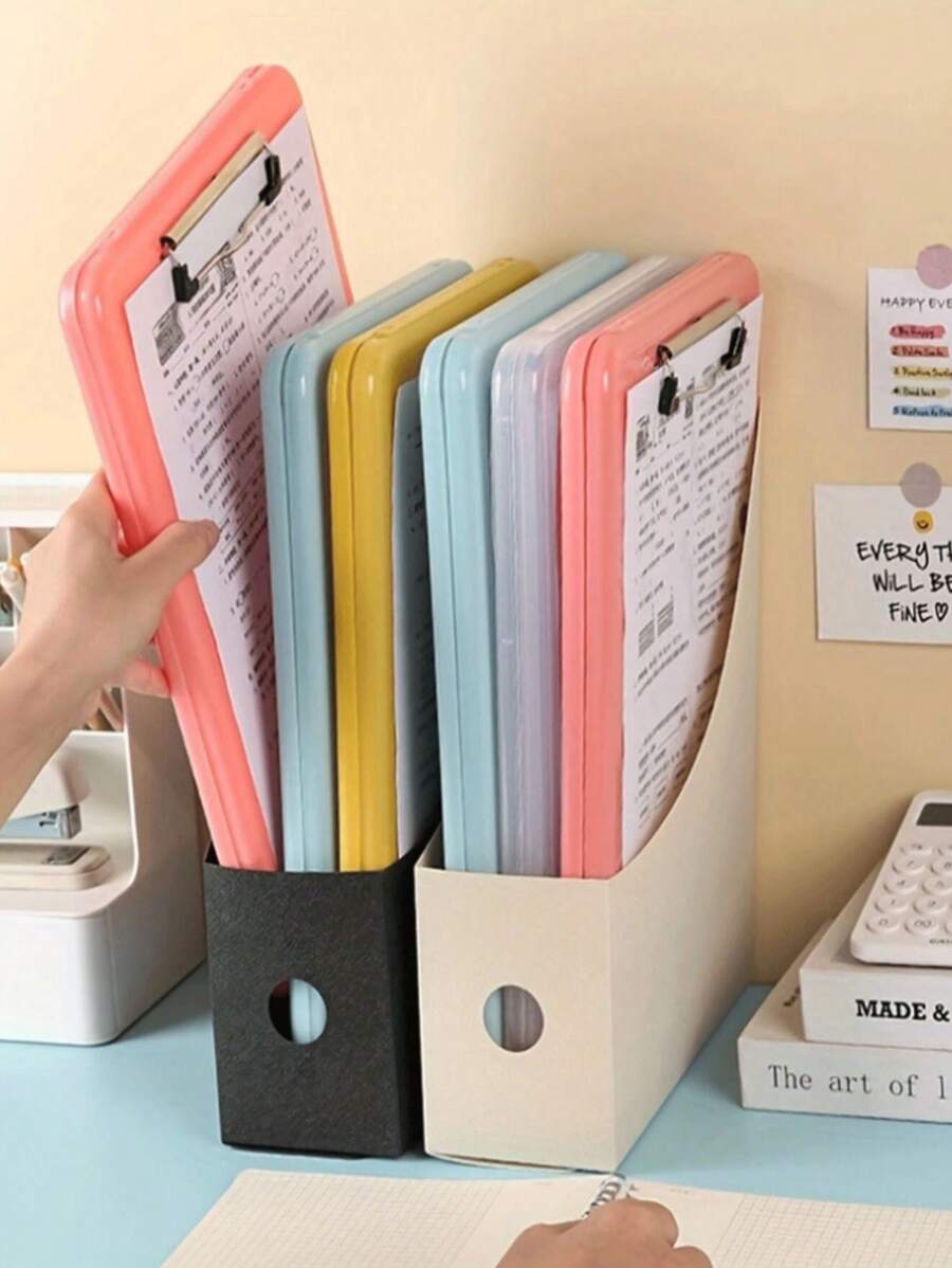 1 Stück multifunktionale Klemmbrett mit Schreibfläche, Papierablage, tragbarer Dokumentenhalter, inklusive Aufhängehaken, Schulmaterial, Rückkehr zur Schule