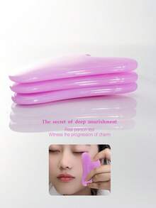 1/2件套面部美容刮痧按摩工具，紫色滚轮按摩器，身体刮痧板，经络按摩套装，适合女性、学生、母亲、姐妹，节日礼物 - 紫色 - 查看 7