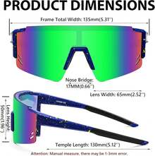 Gafas de sol para niños Lentes de sol de béisbol para jóvenes, UV400 Deportes Teens Ciclismo Gafas para niños Niñas Edad - Montura blanca negra/Espejo azul - Ver 8