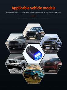 1/2/4pcs Solar Powered Wireless No Drill Truck Roof Lights, Solar Powered With Auto Sensor