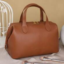 1 件防水 PU 皮革化妆包，大容量优雅手提包，适合日常必需品和洗漱用品，多功能拉链旅行化妆收纳盒，适合女士户外旅行，馈赠佳品