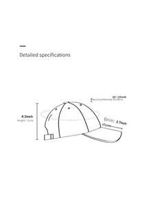 1 件男女通用灰色字母印花防晒时尚棒球帽 - 紅色 - 查看 2