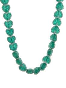 1件热销时尚多巴胺风格糖果心形吊坠女士项链，镀18k金，展现魅力并可个性化定制，适合女性日常佩戴、海滩度假派对夏季配饰、女士珠宝项链、礼物 - 彩色 - 查看 12