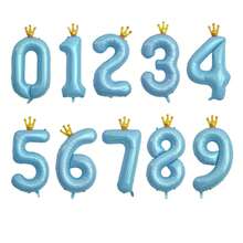 1pc Letter Design Birthday Party Decorative Balloon,Christmas - Blue - View 5
