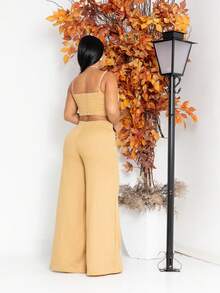 Simple Casual Elegant Pocket Set Women's Birthday Party Spring Set - Beige - View 2