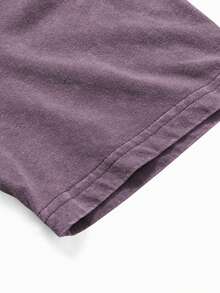 YUNCHIC - Men's Vintage Washed T-Shirt, Creative Medusa Graphic, Casual Loose Fit, Lightweight & Breathable, Suitable For Summer Outdoor Activities And Daily Wear - Purple - View 4