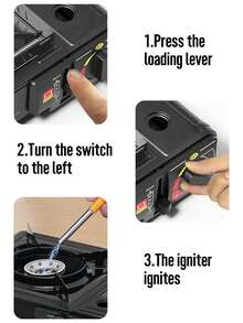 黑色便携式户外野营炉迷你火锅燃烧器，一体式（不含点火装置） - 彩色 - 查看 5