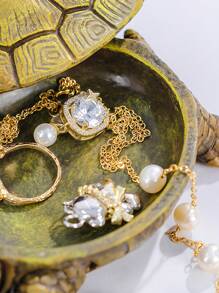 Turtle Jewelry Box Cute Animal Jewelry Storage Organizer Decorative Storage For Bracelets, Accessories, Earrings, Rings, Necklaces