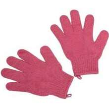 2套去角质沐浴手套，水疗按摩身体磨砂膏，去除角质并清洁皮肤，丰富泡沫舒适沐浴海绵，五指沐浴手套，尼龙全涤纶浴巾，浴巾，双面摩擦身体去角质 - 彩色 - 查看 13