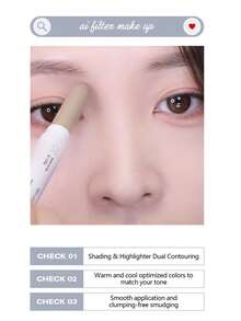 Bbia Last Contour Stick 01 Warm Tone, Non-Smudging, Smooth Application, Waterproof, Nose Shaping, Camera-Ready, Velvet Matte, Mousse Texture, Long-Lasting, No Sharpener Needed, Dual-Ended Design, Natural Makeup, Photogenic Contouring, 1.2g/0.04oz*2 - 01 Warm Detail - View 6