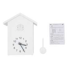 Quartz Clock Cuckoo Clock With Working Bird 20x25cm Cookoo Clocks For Wall Cookoo Clock With Working Bird Minimalist Design Bedroom Decor Stylish Living Room - White - View 8