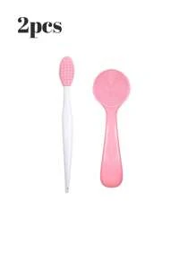 2-In-1 Facial Cleansing Tool, Soft Silicone Facial Brush For Cleaning Large And Visible Pores, Double-Sided Blackhead Remover Tool, Beauty And Skincare Accessories, Gentle Cleansing, Non-Irritating, Double-Sided Soft Exfoliating And Face Massage Brush