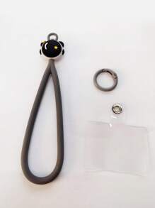 1 件可爱卡通硅胶手机挂绳 + 透明垫，短腕带挂绳，个性化相机/钥匙/包手机链 - 彩色 - 查看 8