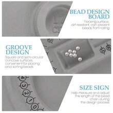 [3 Pcs Bead Tray] 1pc/2pcs/3pcs Bead Tray DIY Bead Design Plate, For Making Bracelets And Necklaces, Shaping Measurement DIY Tools
