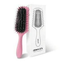 Curl Defining Brush, Boar Bristle Hair Brush Gifts Women And Men – Shape, Volumize, And Detangle Curly Hair Styling With Reduced Pulling And Curl Separation Pink - 粉色 - 查看 2